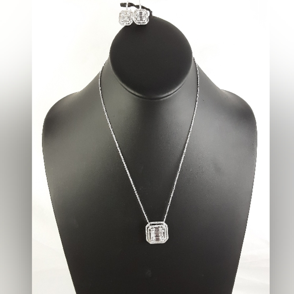 CZ Necklace w /Matching Earrings